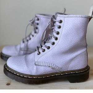 Dr. Martens Lilac Leather Combat Boots